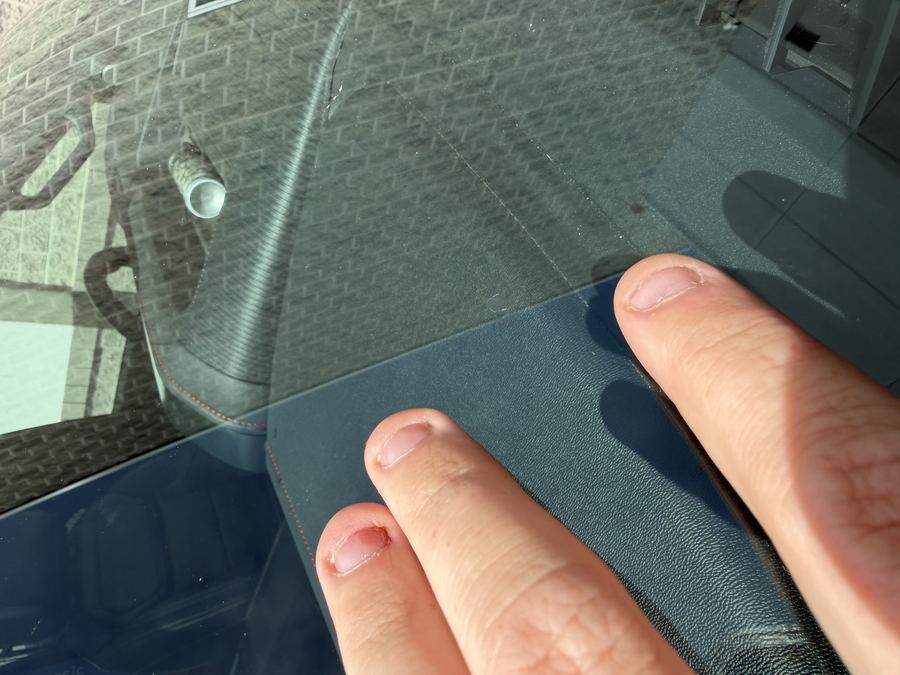 Windshield after AutoAlign rock-chip repair